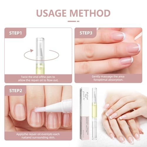 4PCS Cuticle Oil Pen, Nail Growth and Strengthener,Nail Growth Oil,Nail Hardener for Damaged nails