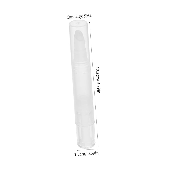 Didiseaon 3pcs Refillable Nail Oil Pen Set 5ML Empty Cuticle Oil Applicator with Tip for Travel and On The Go Nail Care