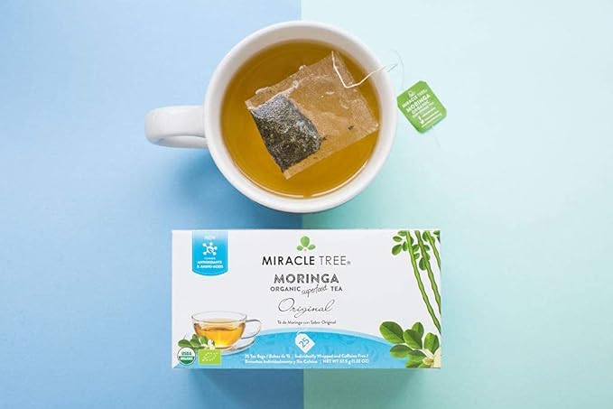 Miracle Tree - 3 Count of Organic Moringa Superfood Tea, 25 Individually Sealed Tea Bags, Original (Keto, Detox, Energy/Immunity Booster, Vegan, Gluten-Free, Organic, Non-GMO, Caffeine-Free)