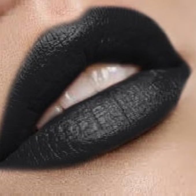 Premium Long Lasting Black Matte Lip Liner and Face Pencil | Noche Bella | Goth Liner and Full Lip Coverage | Halloween | Mime