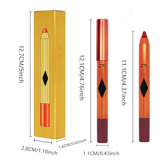 Rust Red Lip Liner Pencil, Smooth Matte Lipstick Crayon with Lip Pencil Sharpener for Women, Velvet Smudge Proof Smudgeproof Waterproof No Transfer Makeup Forever Lipliner 511#