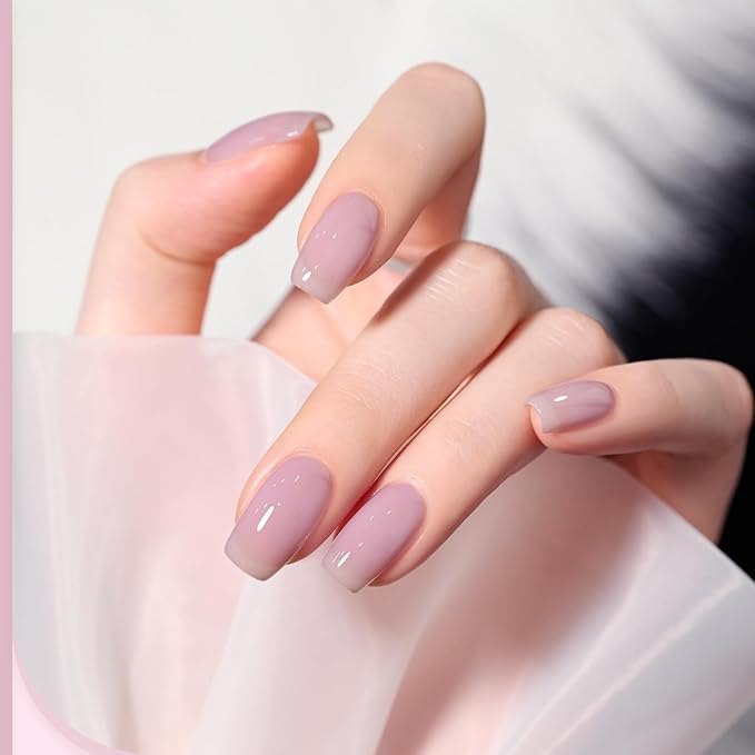 GAOY Purple Grape Jelly Gel Nail Polish Set and Cuticle Oil, 20ml Cuticle Care Strengthener Oil