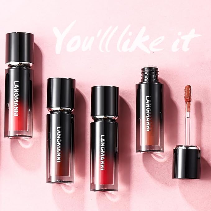 LANGMANNI Lip Oil Tint | Hydrating & Long-Lasting Lip Stain | Moisturizing And High Gloss Makeup,Non-Sticky Lip Stain For Watery And Silky Smooth Lips(#1+2+3)