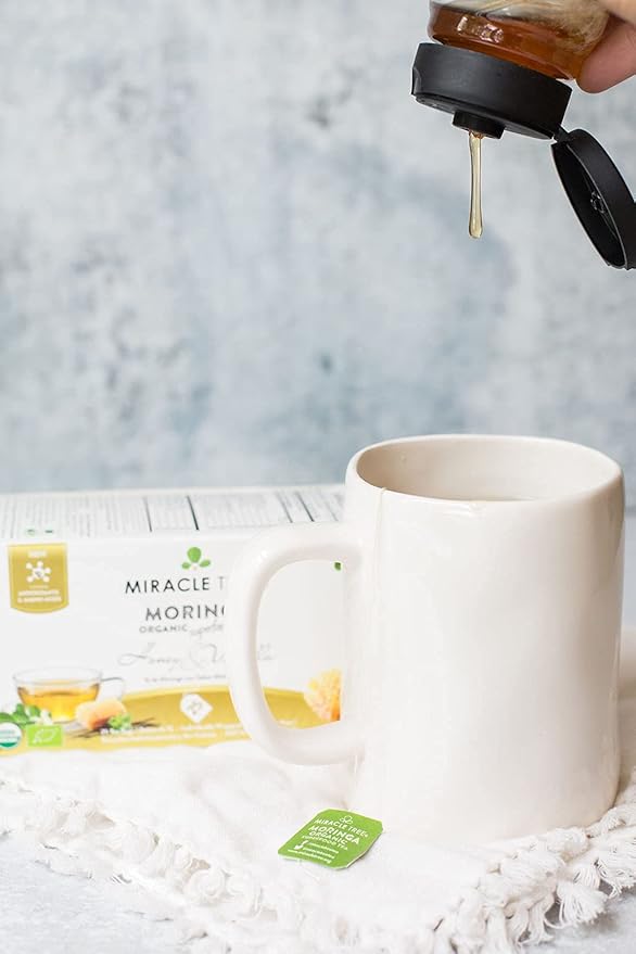Miracle Tree - 3 Count of Organic Moringa Superfood Tea, 25 Individually Sealed Tea Bags, Honey & Vanilla (Keto, Detox, Energy/Immunity Booster, Vegan, Gluten-Free, Organic, Non-GMO, Caffeine-Free)