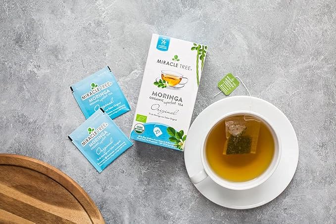 Miracle Tree - 3 Count of Organic Moringa Superfood Tea, 25 Individually Sealed Tea Bags, Original (Keto, Detox, Energy/Immunity Booster, Vegan, Gluten-Free, Organic, Non-GMO, Caffeine-Free)