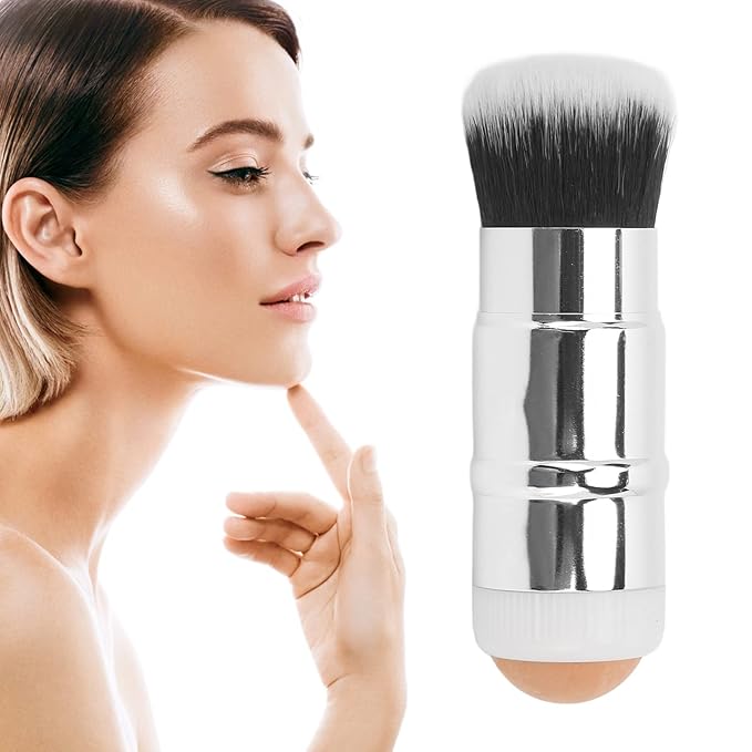 Roller Face Oil 2 In 1 Face Roller Reusable Double Headed Volcanic Stone Oil Absorbing Roller with Brush, Absorbing Roller Ready to Use Strips (Golden Yellow)