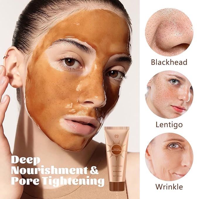Spot-Removing Face Mask, Honey Peel Off Face Mask, Parowu Herbal Spots Peel-Off Facial Mask, Natural Herbal Ingredients for All Skin Types (1PCS)