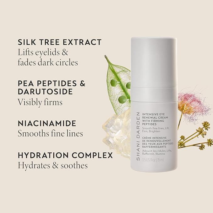 SHANI DARDEN SKIN CARE Intensive Eye Renewal Cream, Anti-Aging Eye Cream for Fine Lines, Crow’s Feet and Dark Circles, Crease-Free and Makeup-Ready, 0.50 fl oz