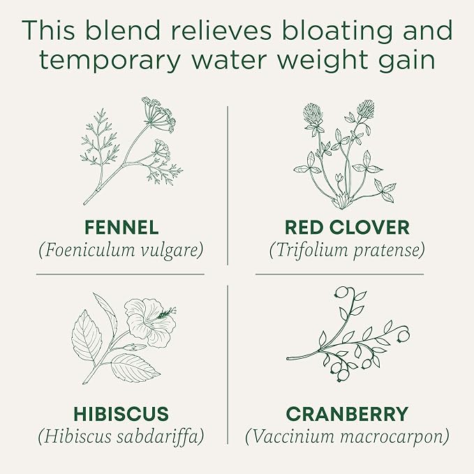 Traditional Medicinals Tea, Organic Weightless, Relieves Temporary Water Weight Gain, Cranberry, 96 Tea Bags (6 Pack)