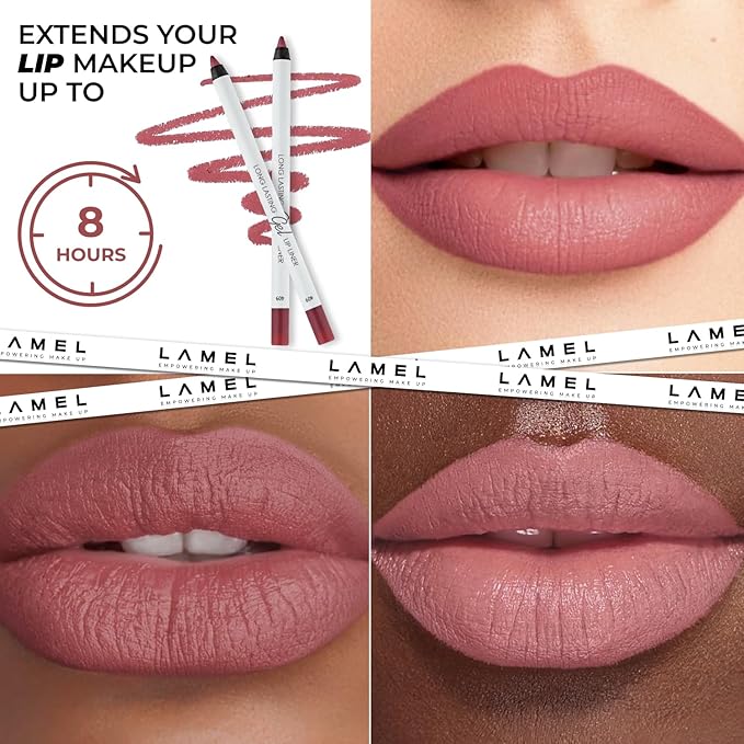 Matte Gel Lip Liner Pencil | Weightless & CreamyTexture - Sharpenable - Longwear & Waterproof - High Pigmented & Flawless Finish - Cruelty-free & Paraben-Free,- 409, 1,7g/0.05oz