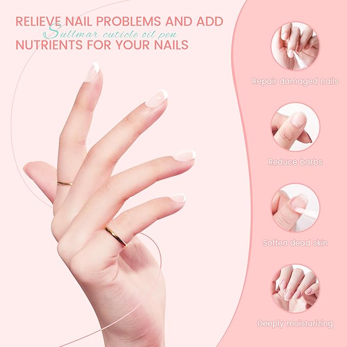 Cuticle Oil Pen Nail Oil Cuticle Pen Nail Care Kit Nourish Oil Repair Enhance Nail Surface for Salon Use(6pcs)