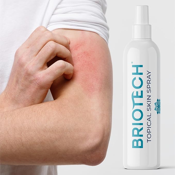 BRIOTECH Topical Skin Spray, Hypochlorous Acid for Body & Face, Eyelid Cleanser, HOCl Facial Mist, Support Against Irritation, Calm Redness, Soothe Foot & Scalp, 1 Liter Refill, 1 ct