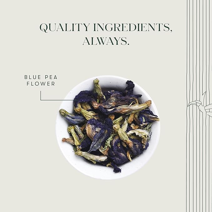 Luxmi Estates - Butterfly Pea Flower Tea - Loose Leaf - 25g (16 Cups) | USDA Certified Organic Blue Tea | Caffeine-Free | Single Ingredient