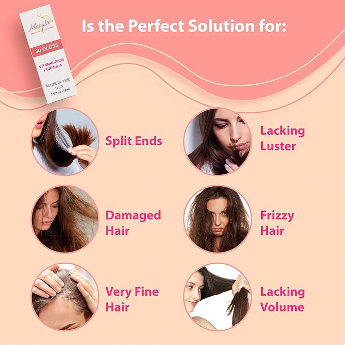 Mavylin Hair Treatment for Dry or Damaged Hair - Deep Conditioning with Vitamin B6 B5 Panthenol - 3 Treatments