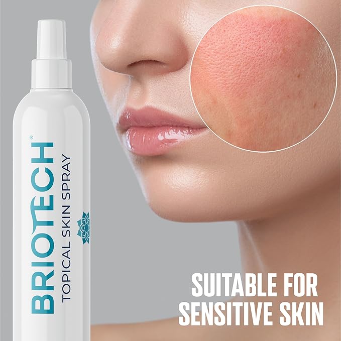 BRIOTECH Topical Skin Spray, Hypochlorous Acid for Body & Face, Eyelid Cleanser, HOCl Facial Mist, Support Against Irritation, Calm Redness, Soothe Foot & Scalp, 1 Liter Refill, 1 ct
