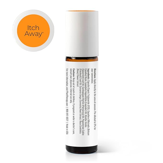 Plant Therapy KidSafe Itch Away Essential Oil Blend Pre-Diluted Roll-On 10 mL (1/3 oz) 100% Pure, Therapeutic Grade