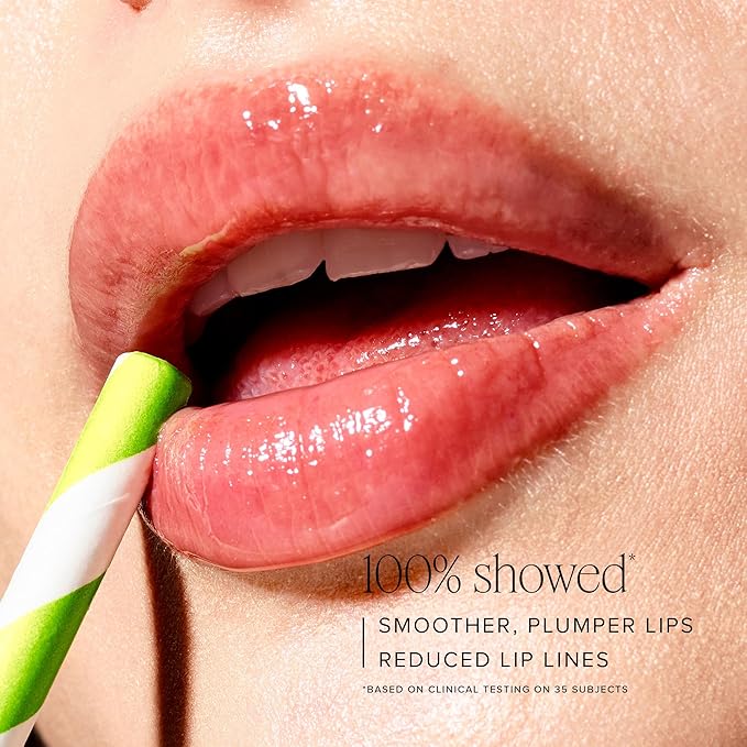 Farmacy Peptide Lip Balm - Lip Smoothie Hydrating Lip Balm with Vitamin C to Visibly Plump + Smooth Lip Lines - Nourishing Lip Treatment with a High-Gloss Finish - Pear Kiwi (10g)