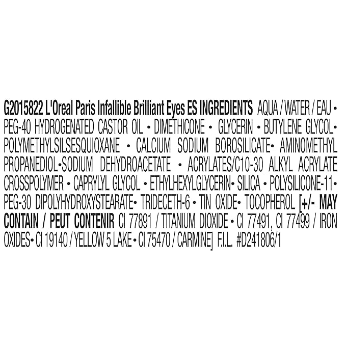 L'Oreal Paris Brilliant Eyes Shimmer Liquid Eye Shadow, Longwearing Lasting Shimmer, Crease Resistant, Flake-Proof, Precision Applicator, Quick Dry, Non-Greasy, Crystal Shine, 0.1 oz.
