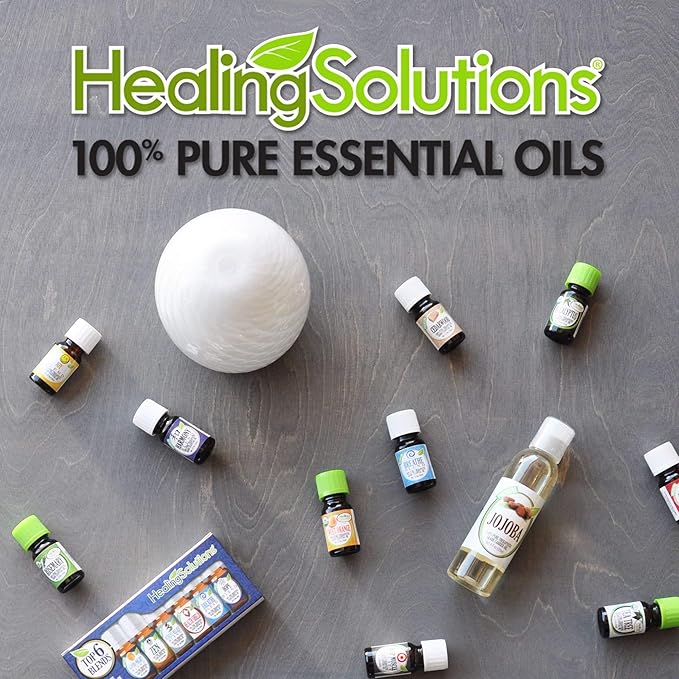 Healing Solutions Helichrysum Essential Oil, Organic, Undiluted, Pure Helichrysum Oil (0.33 fl oz/10ml) for Skin, Diffuser, & Aromatherapy