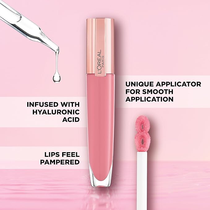 L'Oreal Paris Glow Paradise Hydrating Tinted Lip Balm-in-Gloss with Pomegranate Extract & Hyaluronic Acid, Ultra-Gentle, Non-Sticky Formula, Fete de Fleurs, 0.23 fl oz