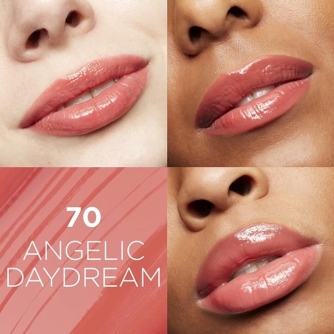 L'Oreal Paris Glow Paradise Hydrating Tinted Lip Balm-in-Gloss with Pomegranate Extract & Hyaluronic Acid, Ultra-Gentle, Non-Sticky Formula, Angelic Daydream, 0.23 fl oz