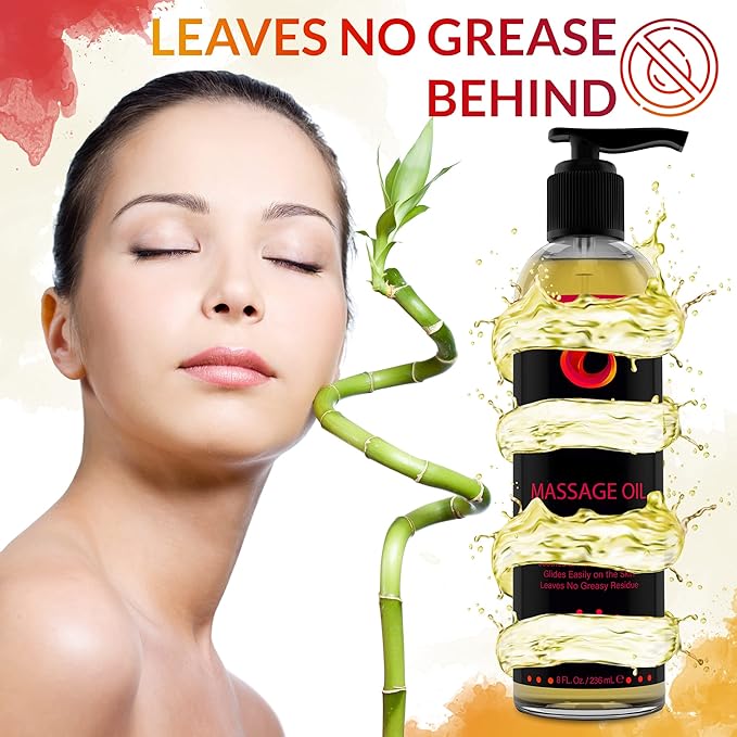 Body Massage Oil: Massage Oil for Massage Therapy, Premium Massaging Oil-Lush Vanilla Scent with Jojoba & Coconut Massage Oil, Therapeutic Massage, Oil 1Bottle, 8 fl oz