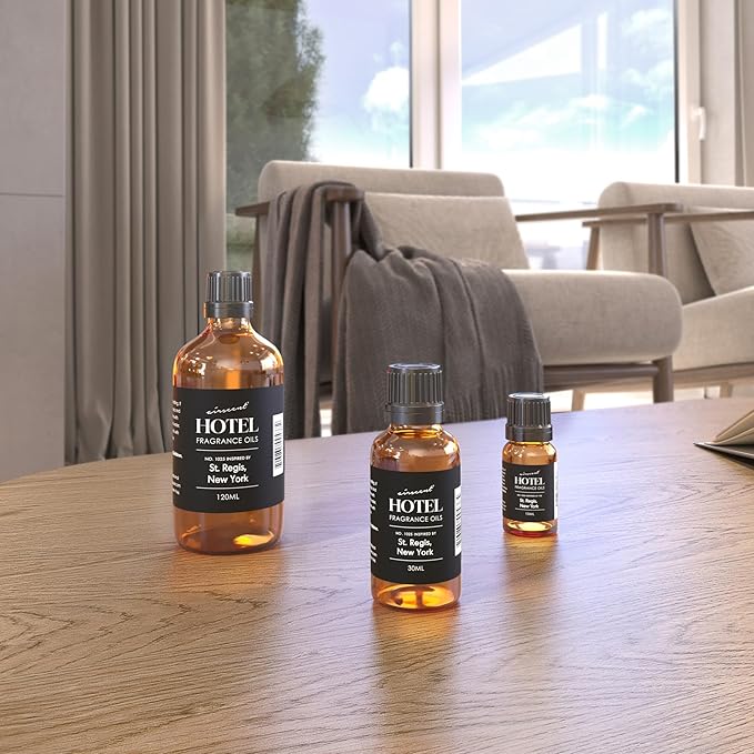 AirScent Hotel Diffuser Oil Inspired by The St. Regis Hotel Scent - Premium Fragrance Oil No. 1025 for Ultrasonic and Waterless Diffusers and Crafting - 120 mL, 4 fl oz Glass Bottle with Dropper