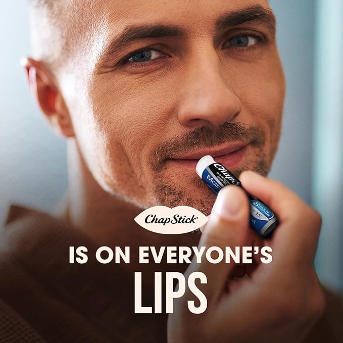 ChapStick Moisturizer Original Lip Balm Tube, SPF 15 and Skin Protectant - 0.15 Oz (Pack of 3)