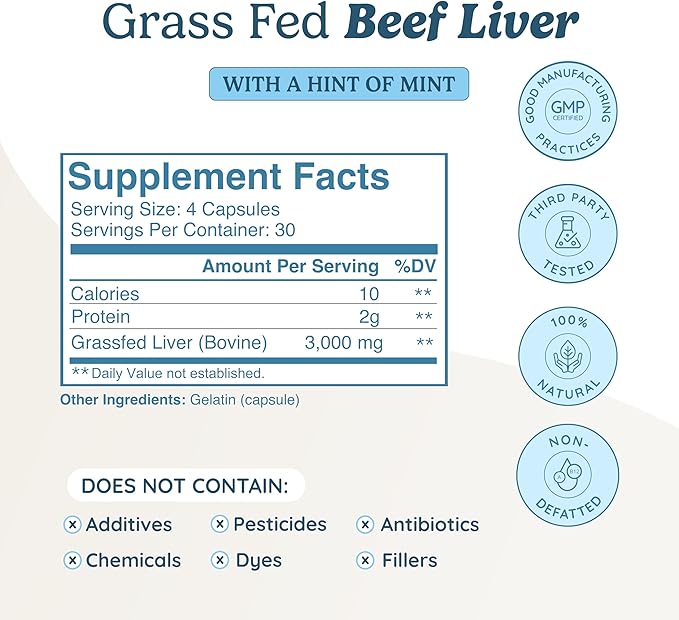 Bioactive Collagen w/Bovine Colostrum Powder + Grassfed Beef Liver Supplement Capsules