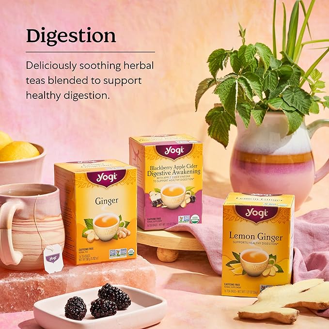 Yogi Tea Purely Peppermint Tea - 16 Tea Bags per Pack (4 Packs) - Caffeine-Free, Organic Peppermint Tea Bags - Offers Digestive Support - Made from Organic Peppermint Leaves