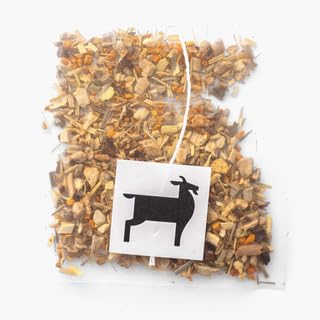 50 Sachets Bushwick Tea | Ginger Turmeric Herbal Caffeine Free Tea | Organic Botanicals from Germany | Health and Wellness focused | No Added Sugar | Plastic free compostable sachets | (50 Sachets)