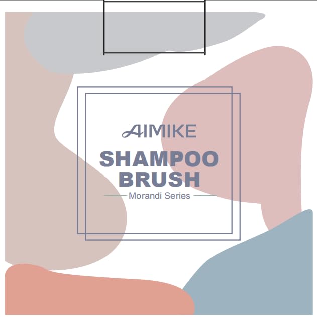 AIMIKE Scalp Massager Shampoo Brush, 100% Soft Silicone Scalp Scrubber, Scalp Exfoliator Brush for Dandruff Removal, Scalp Massager for Hair Growth, Wet Dry Hair Massager Shampoo Brush, Khaki