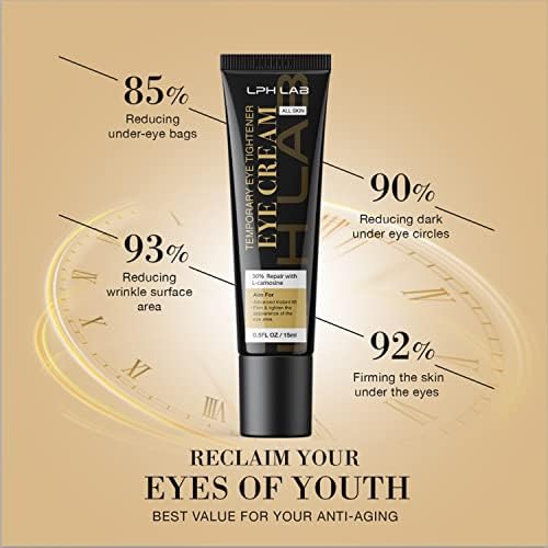 Instant Firm Eye Tightening Cream: Temporary Eye Bag Removal Tightener for Under-eye Puffiness Reducer Treatment, No White Residue or Flaky Buildup