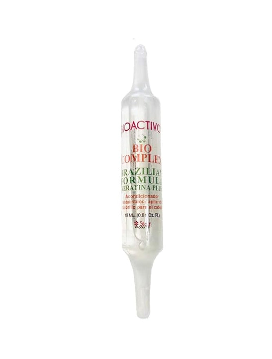 Vial Star Bio Complex Brazilian Formula Keratina Plus Oil Treatment 1 Vial 0.61 fl. oz. (18ml)