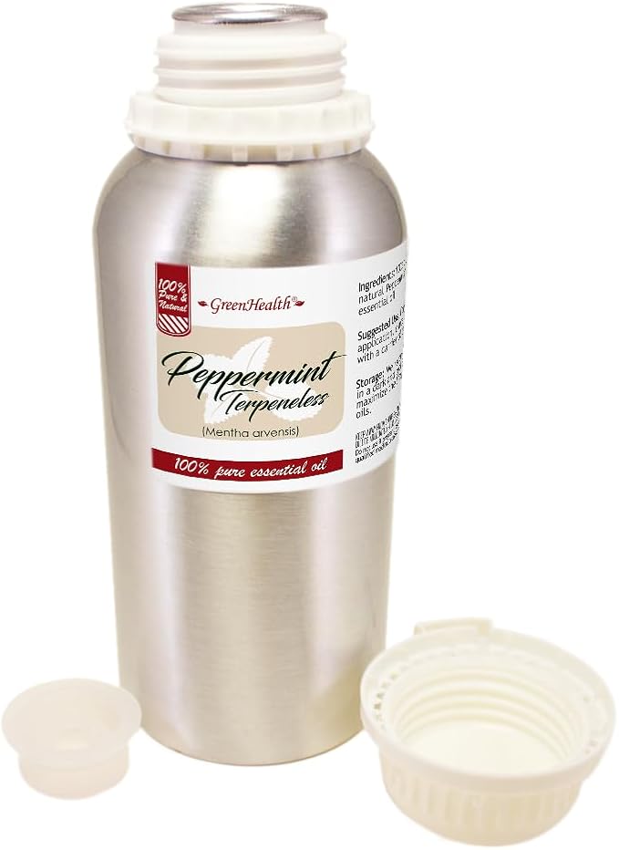GreenHealth - 16 fl oz - Peppermint Essential Oil (Triple Distilled) 100% Pure & Natural, Uncut, Undiluted