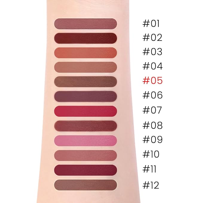 Brown Matte Lip Liner Pencil, Long-Lasting Creamy Formula for Shaping & Sculpting Lips, Retractable Lip Liner Crayon Lipstick 05#