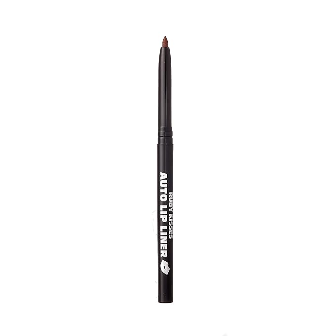 Ruby Kisses Auto Lip Liner Pencil (Cappuccino 3 Pack), Long Lasting & Non-Fading, Smooth Application, Non-Feathering with Rich Pigmented Color, No Sharpener Needed, Ideal for Full Lips Look