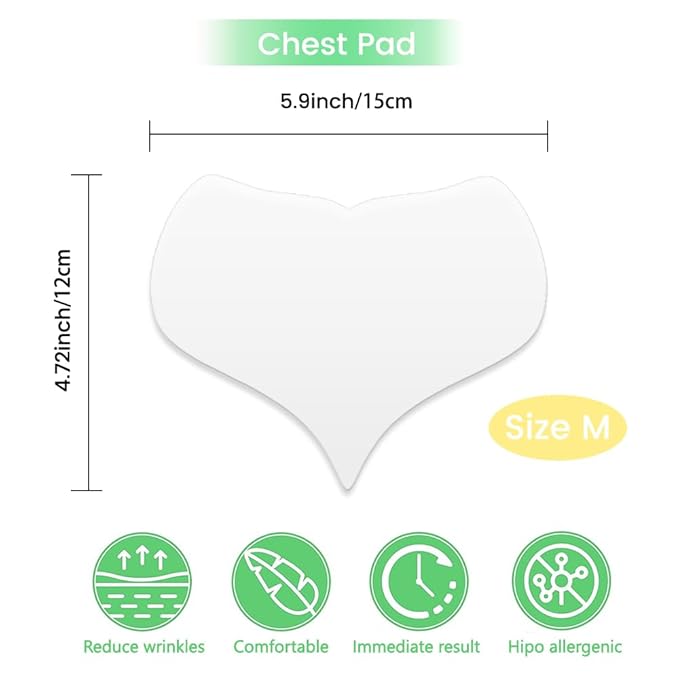 evpct 2Pcs Silicone Chest Smoothing Wrinkle Pads Reusable, Silicone Anti Chest Wrinkle Patches Reusable for Chest Wrinkles Overnight, Décolleté Chest Wrinkle Pillow Pads for Smoother, Size M-Peach
