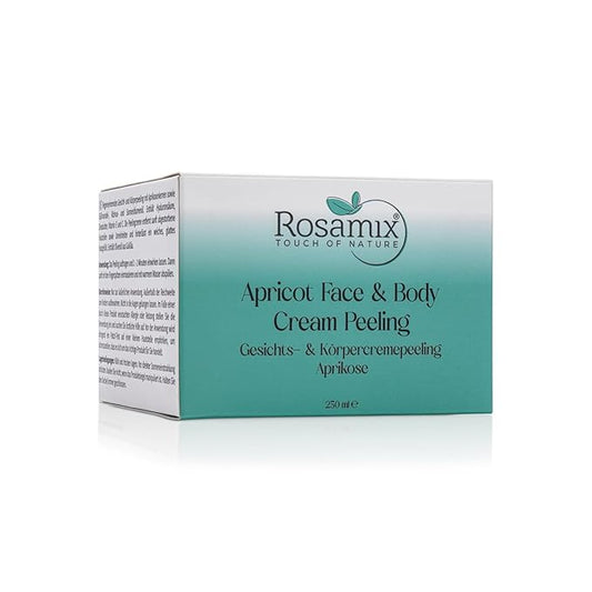 Deep Exfoliating Body Scrub Gentle - Apricot Face and Body Scrub Peeling - Body Polish Exfoliating Scrub Cream with shea butter and vitamins E and C