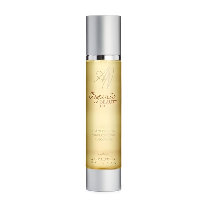 Organic Beauty Oil 4oz with Vitamin E, Olive and Rosehips Oils, Made in USA