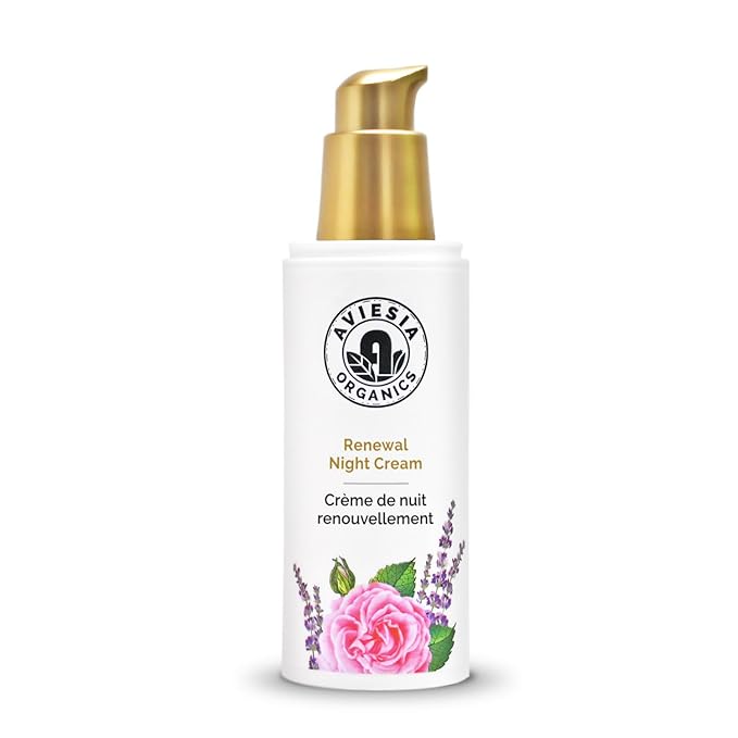 Renewal Night Cream - USDA Certified- NO Alcohol. NO Parabens. NO Artificial Fragrance. Deep Moisturizer for Hydrating.Repairing.Replumping .Perfect for dry skin (60ML)