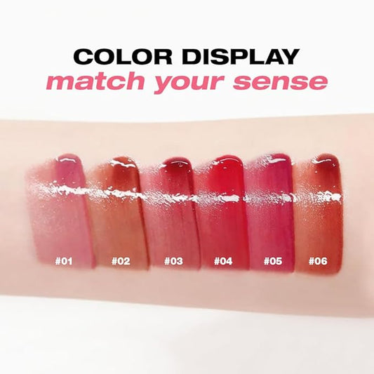 LANGMANNI Lip Oil Tint | Hydrating & Long-Lasting Lip Stain | Moisturizing And High Gloss Makeup,Non-Sticky Lip Stain For Watery And Silky Smooth Lips(#5+#6)