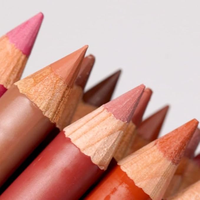 Palladio Lip Liner Pencil, Wooden, Firm yet Smooth, Contour and Line with Ease, Perfectly Outlined Lips, Comfortable, Hydrating, Moisturizing, Rich Pigmented Color, Long Lasting, Suede