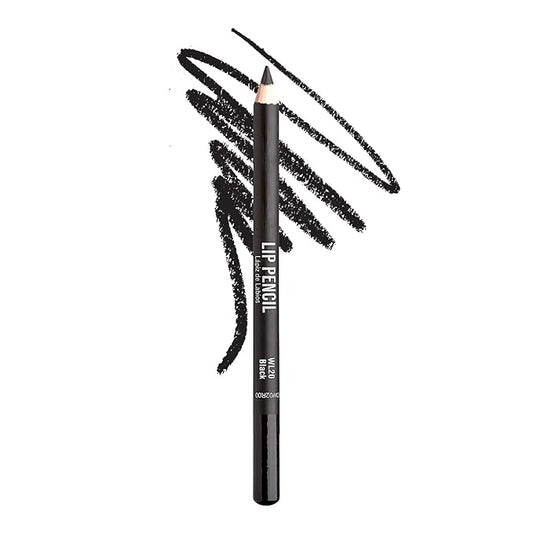 Professional Slim Lip Pencil, Creamy Soft Lip Liner, Smooth Long-Lasting Rich Lip Color, Natural Lip Makeup, Water-Resistant Lip Crayon (Black)