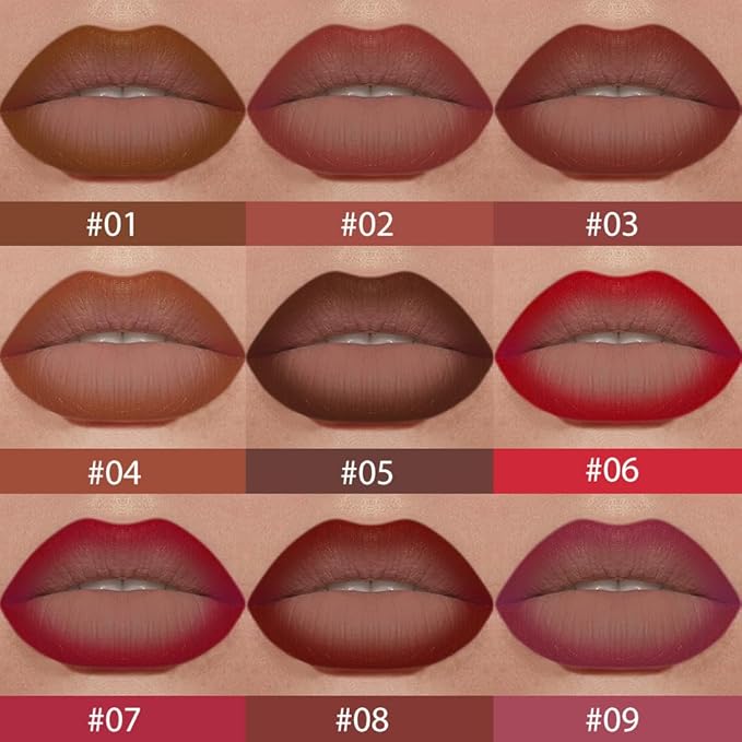 Carmine Gradient Matte Lipstick Crayon Lip Liner pencil for Women, Flawless Contour Gradual Ombre Effect lip Pencil, Long Lasting Waterproof Smudge Proof Lipstick Pencil 06#