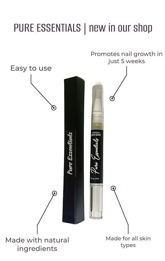 Nail Oil Cuticle Pen I Nail Growth Pen I Pure Essentials Cosmetics I Nail Strengthener I Nail Growth Serum I Fast Results I Healthy Nails