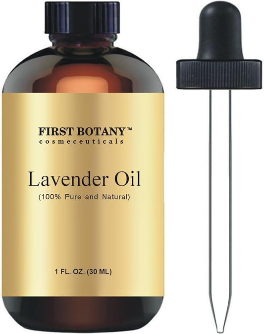 First Botany, 100% Pure Bulgarian Lavender Essential Oil - Premium Lavender Oil for Aromatherapy, Massage, Topical & Household Uses - 1 fl oz