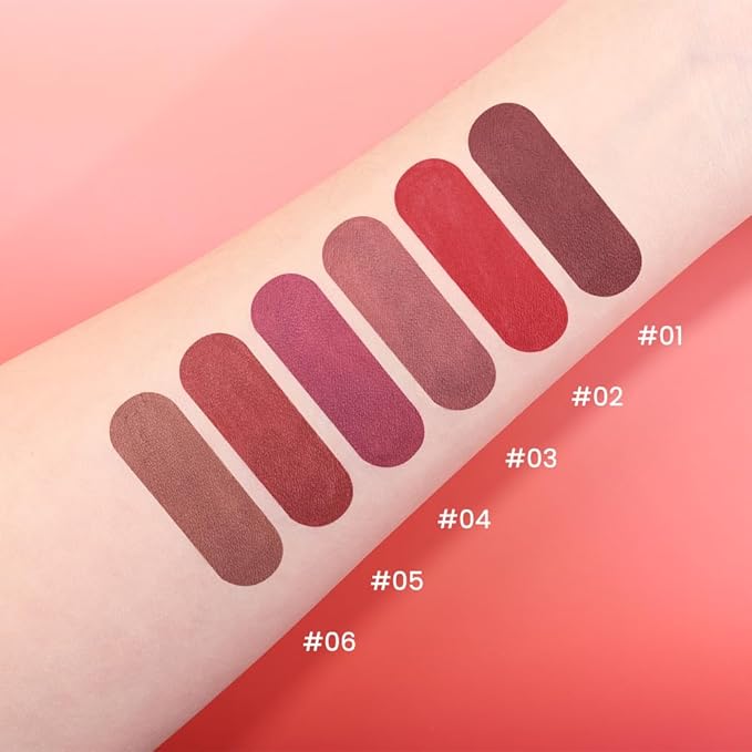 Light Brown Matte Lip Liner Pencil - Crayon Matte Lipstick Pencil, No Transfer, Smudgeproof & Waterproof, Sharpenable Lip Crayon for Women, Velvet Long-Lasting Lip Color 06#
