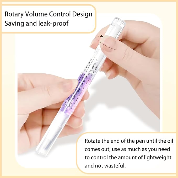 Cuticle Oil Pen for Nails Care,Nail Oil For Strength,Nourish Moisten Care Cuticle To Reduce Nail Cracking and Dry for Weak Peeling Brittle and Thin Nails (blueberries&cherry)