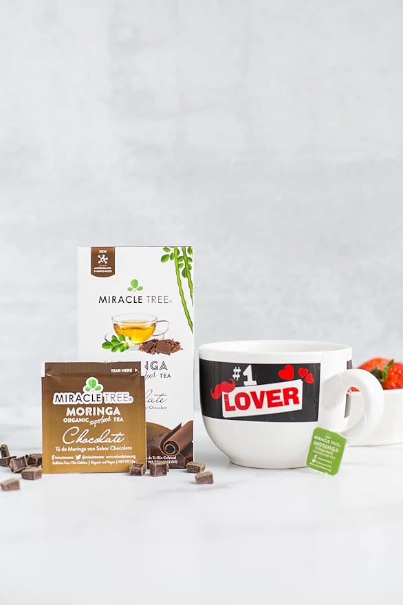 Miracle Tree - 3 Count of Organic Moringa Superfood Tea, 25 Individually Sealed Tea Bags, Chocolate (Keto, Detox, Energy/Immunity Booster, Vegan, Gluten-Free, Organic, Non-GMO, Caffeine-Free)